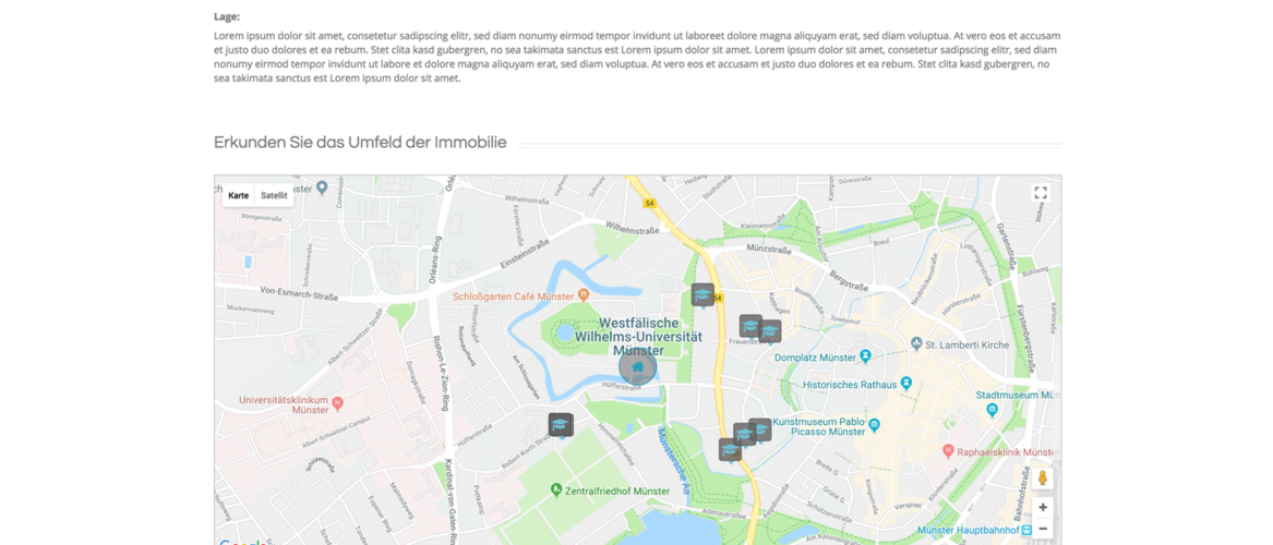 Immobilien Umgebungskarte